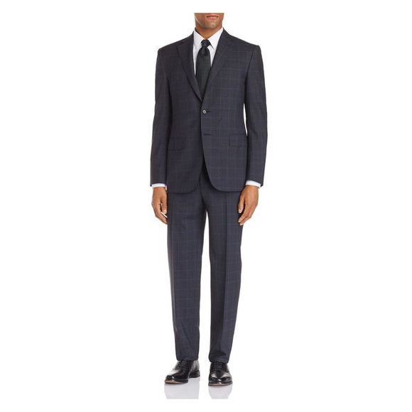 Canali Suits & Blazers Canali Mens Siena Black Lined Straight Leg